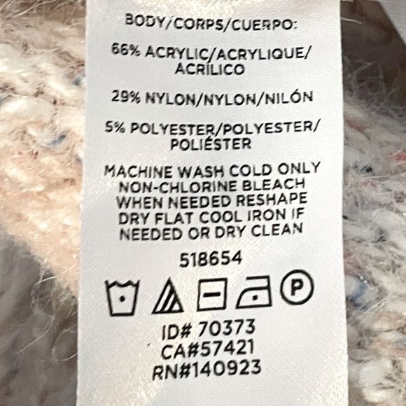 Lou & Grey Fuzzy Super Soft Marled Ivory Cream Pullover Sweater Size L NWT - Picture 10 of 10